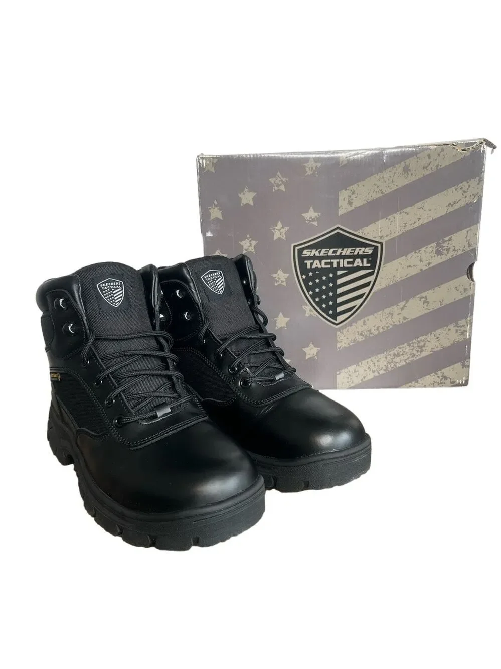 Skechers NEW Men's Tactical Wascana Benen Waterproof Boot Size 9.5 #B1583